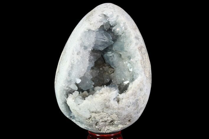 Crystal Filled Celestine (Celestite) Egg Geode #88277